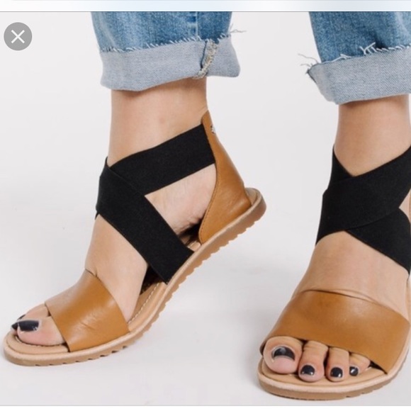sorel ella cross strap sandal